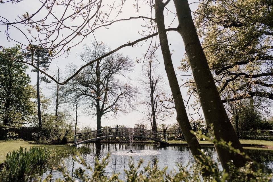 Bridge, Pond & Fountain