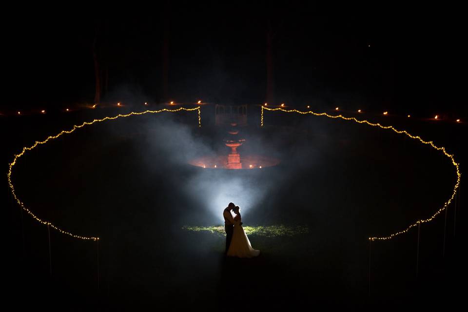 Artistic wedding portrait