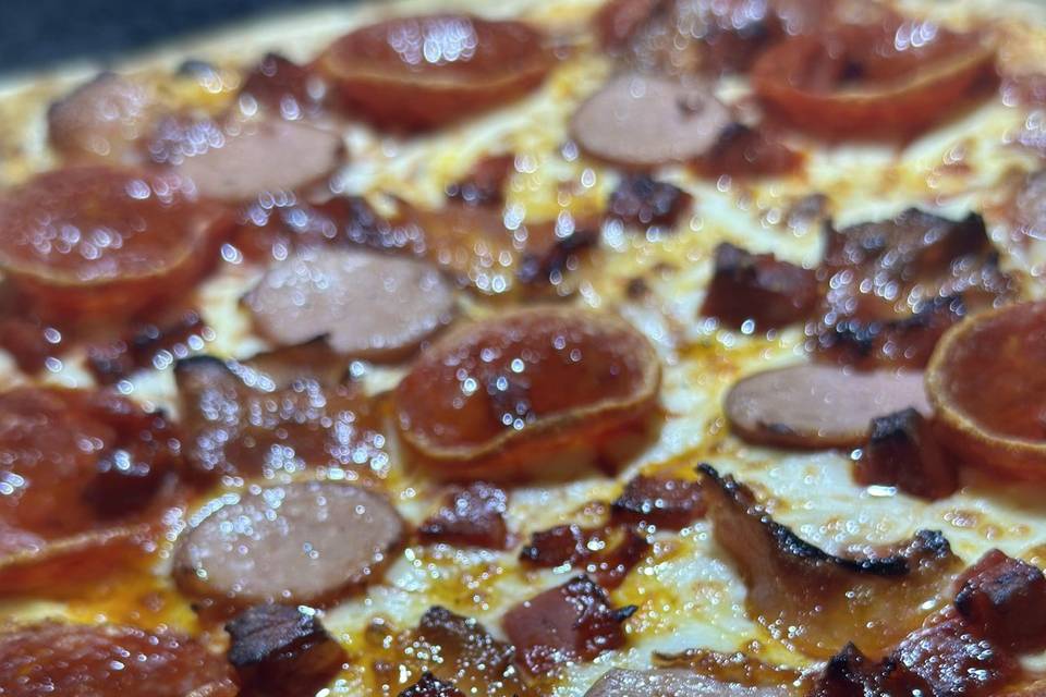 Close up of toppings