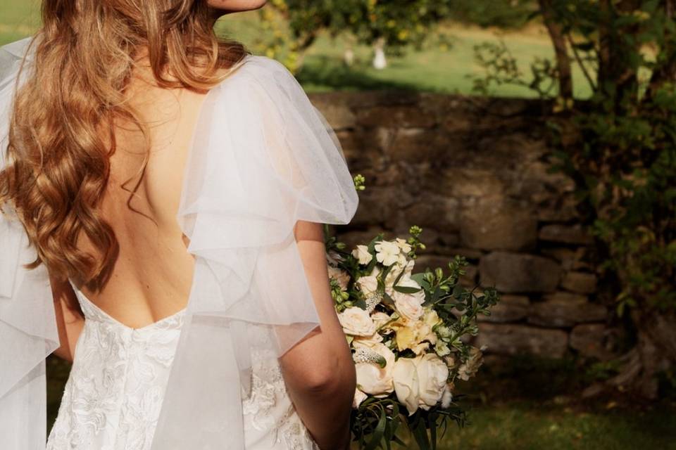 Bride in golden hour