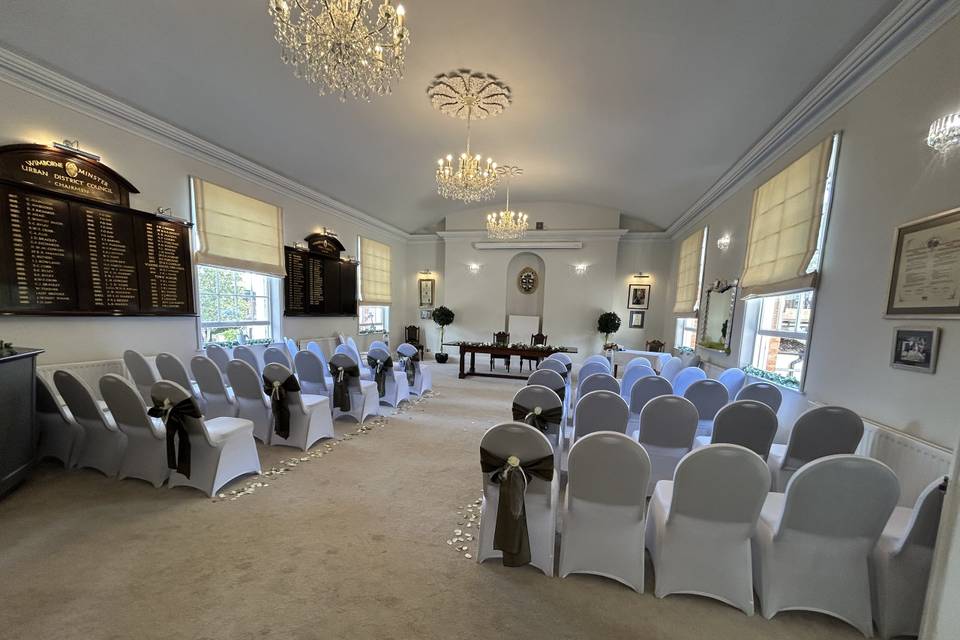 Chairs can be decorated