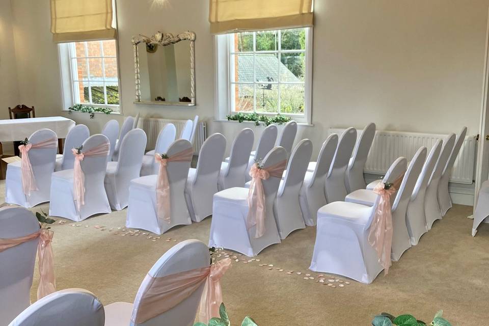 Chairs can be decorated