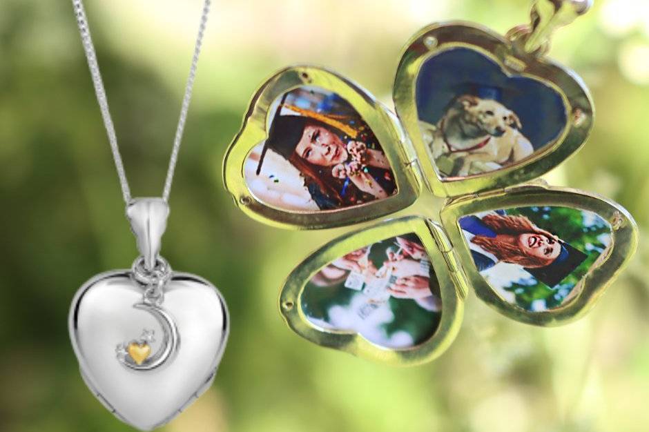 Four Photo Heart Locket