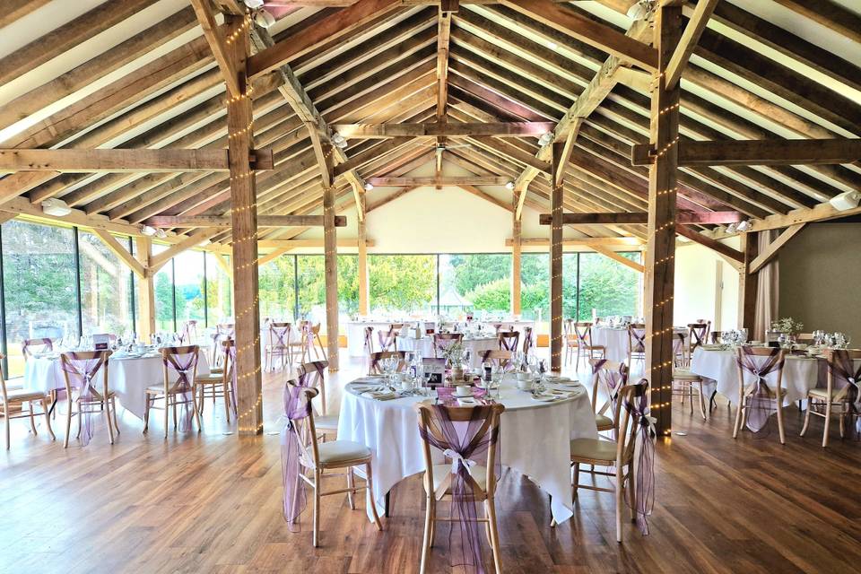 Barn style wedding reception