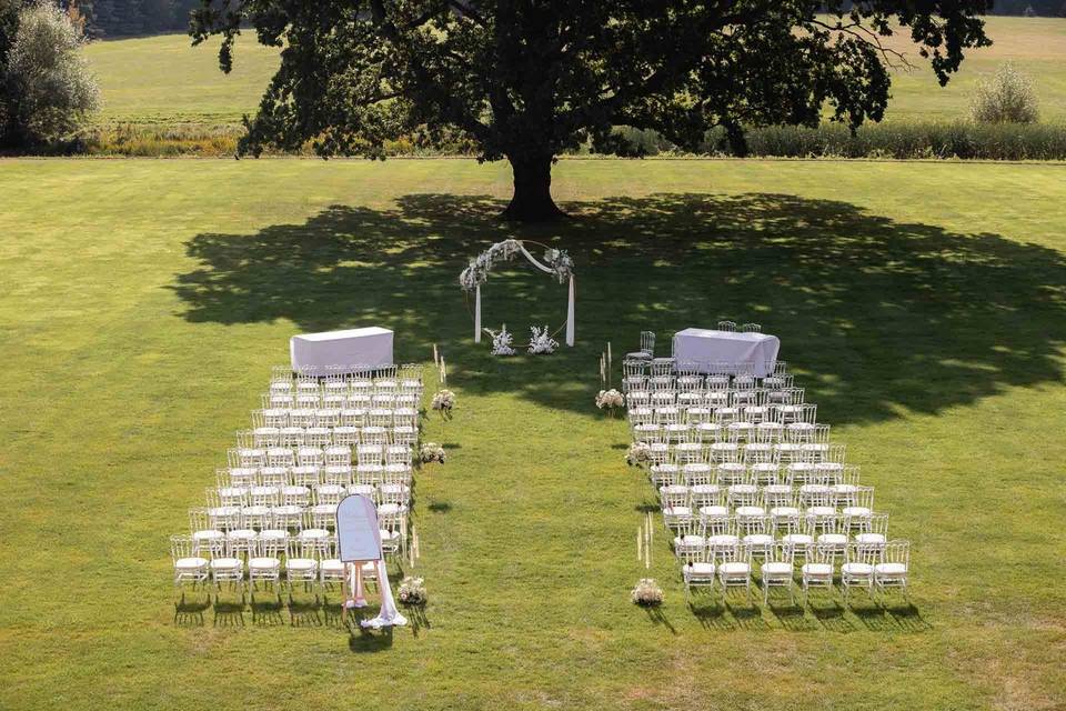 Ceremony set up overview