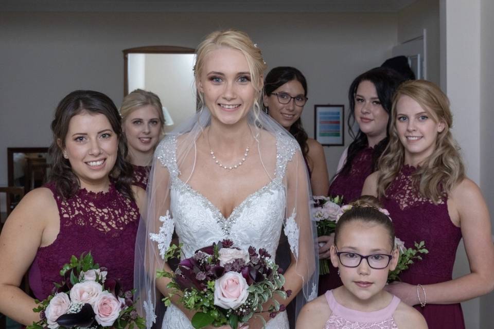 Brides and bridesmaids