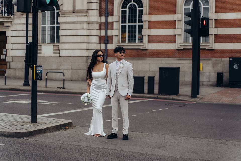 Bride and groom portraits