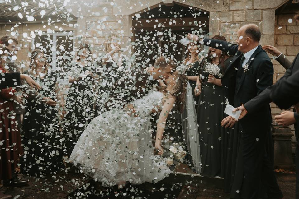 Wedding couple confetti