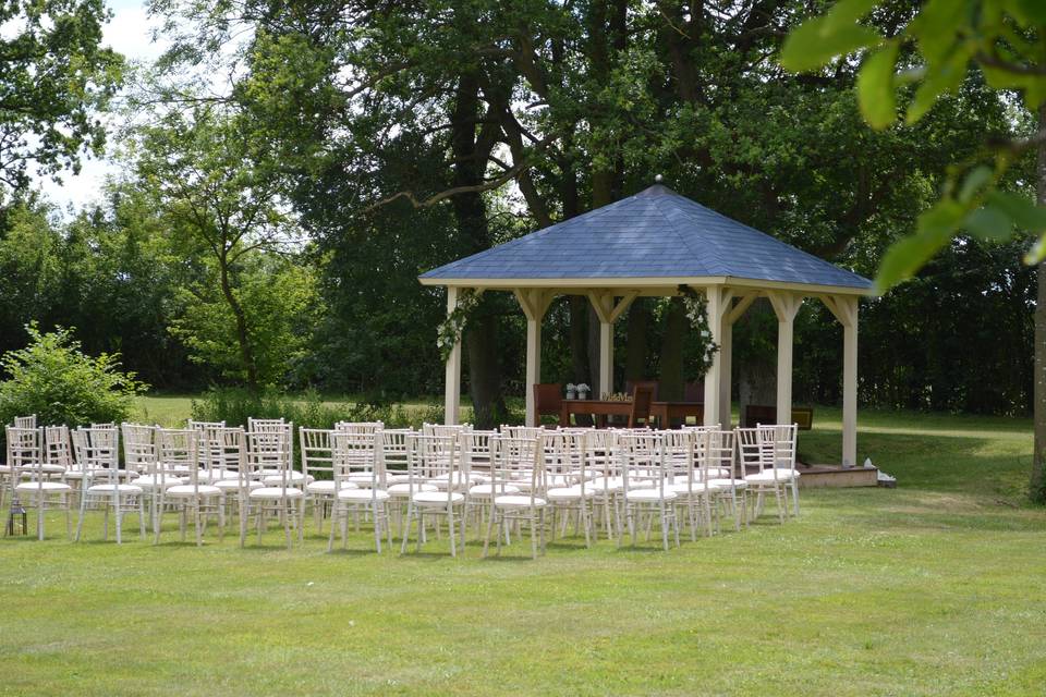 Outdoor ceremony setup