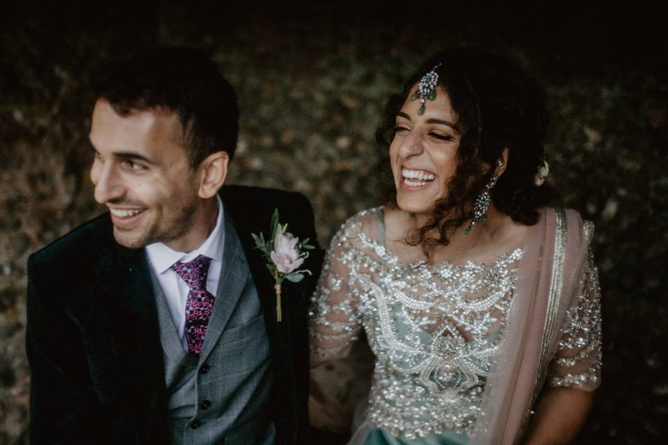 Naturally curly bride