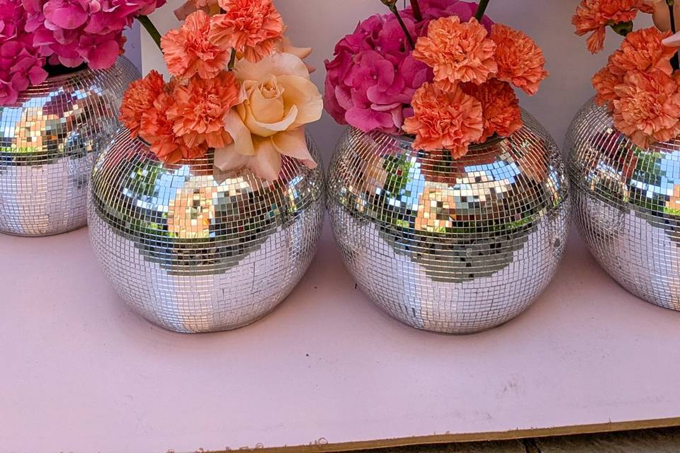 Disco ball flowers