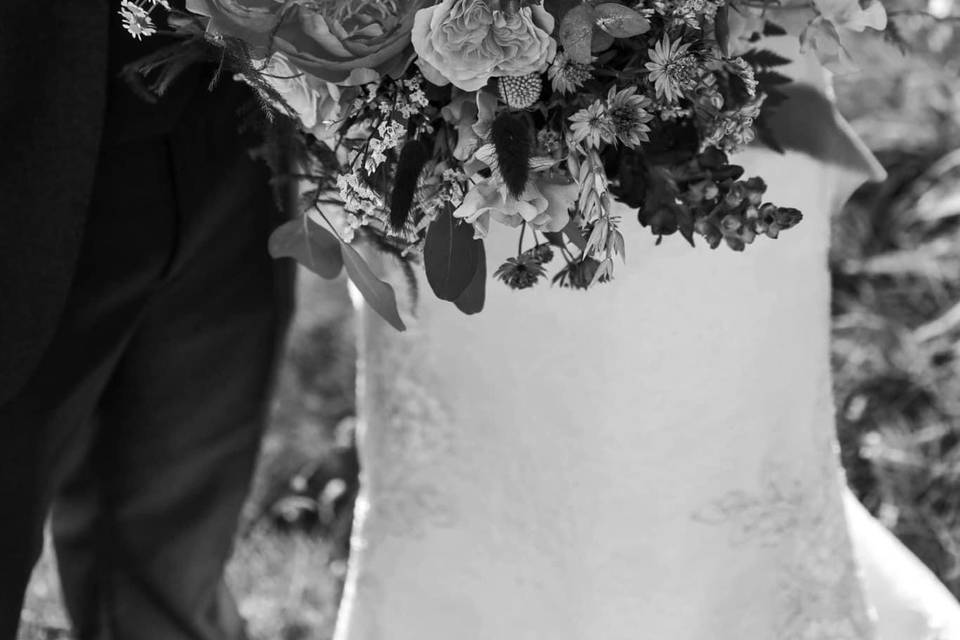 Flowers in black and white