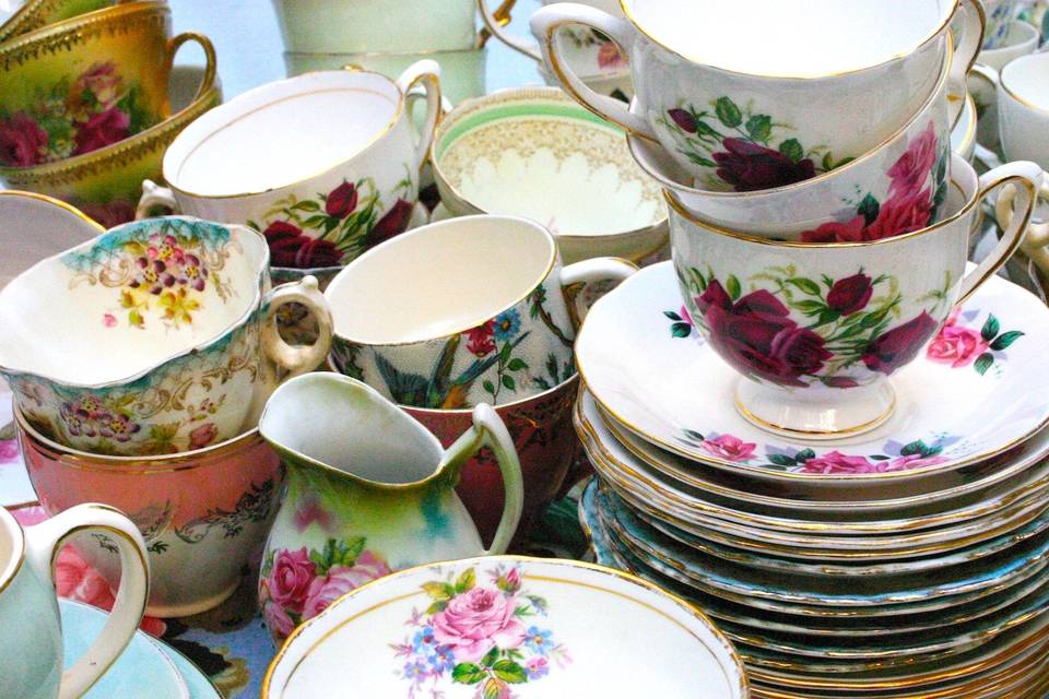 Colourful crockery