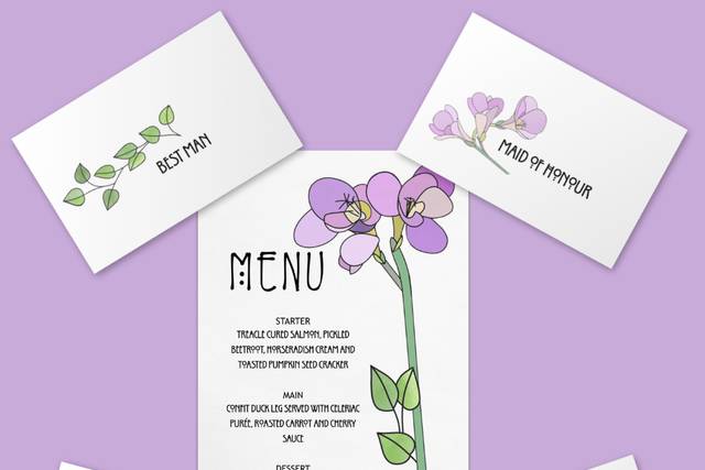 Mackintosh Menu/Place Cards
