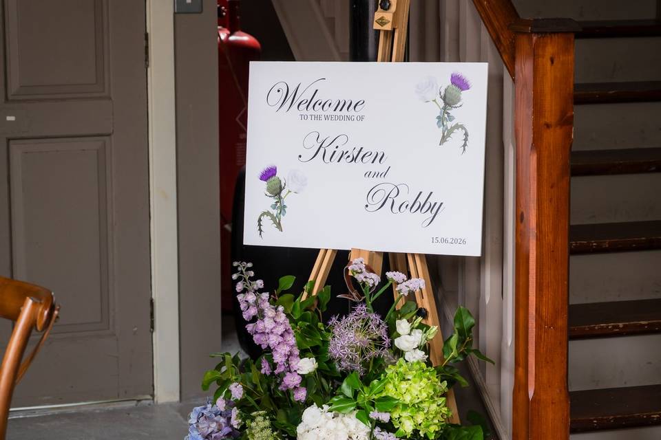 Welcome sign