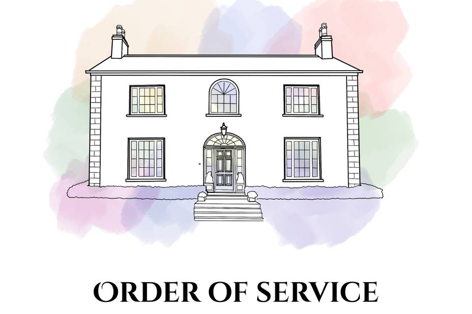 Order of Service Venue Drawing