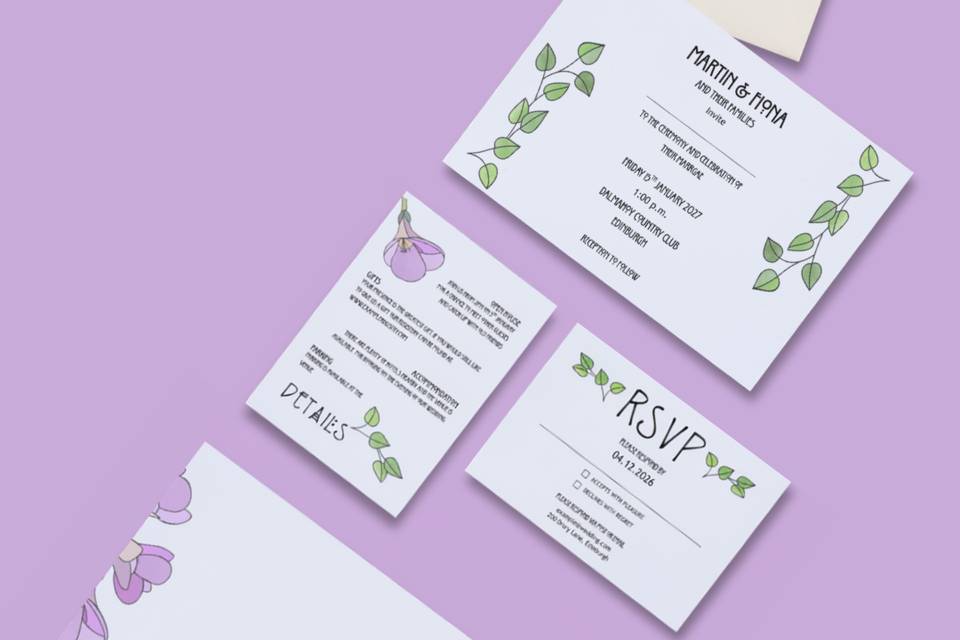 Mackintosh Invitation Suite