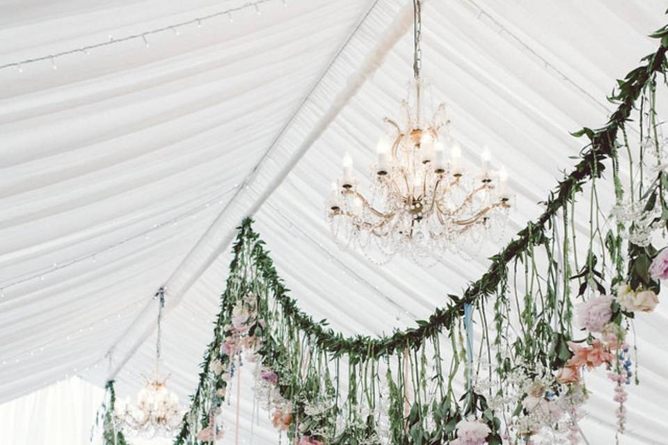 Hanging flower garland