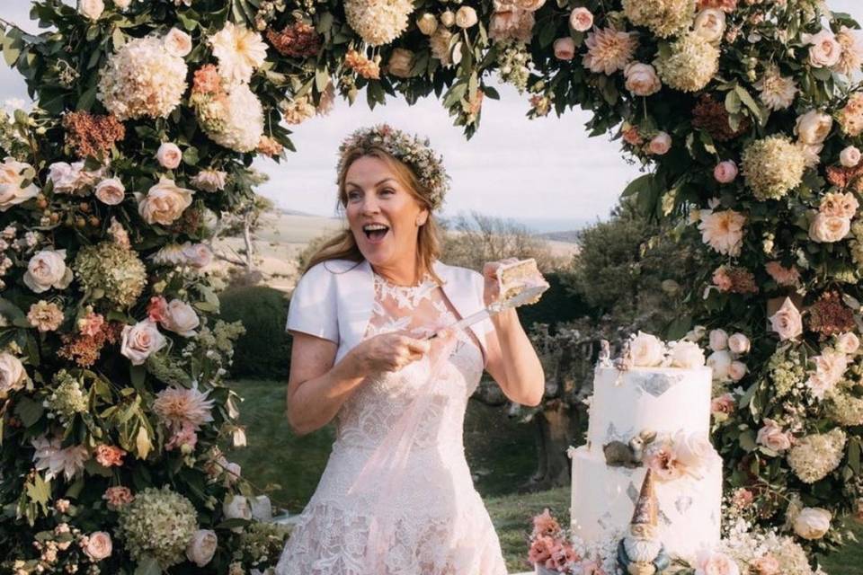 Wedding floral backdrop