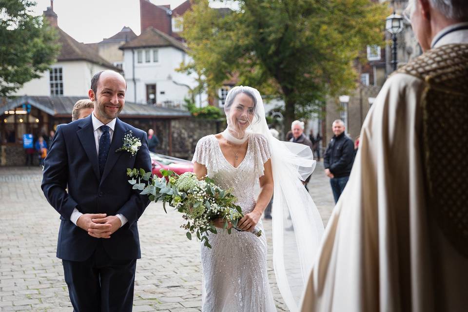 Brides arrival