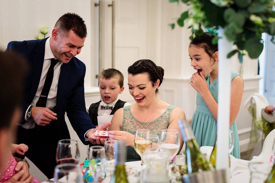 Magician at wedding