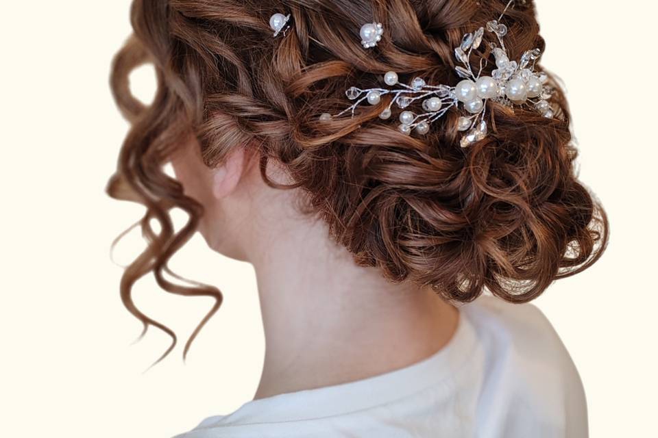 Curly updo