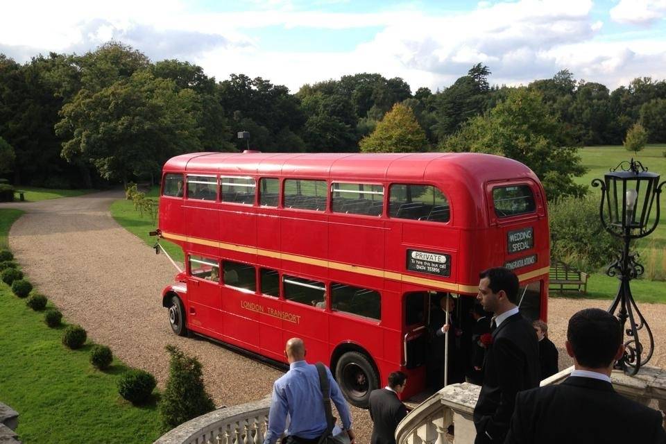 Vintage red bus