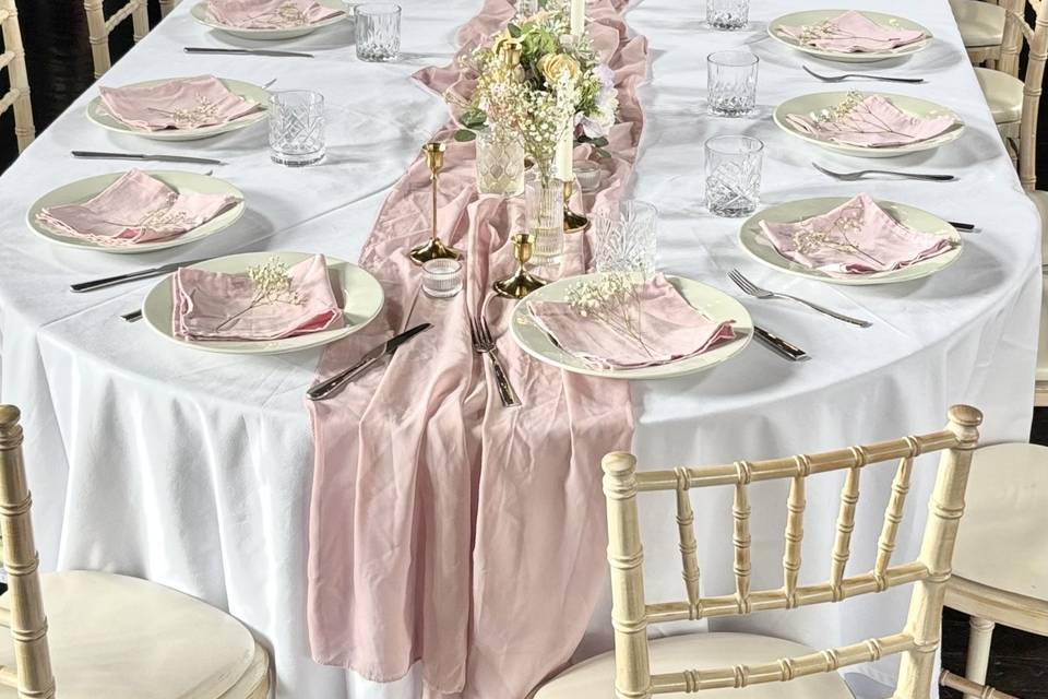 Blush pink floral wedding