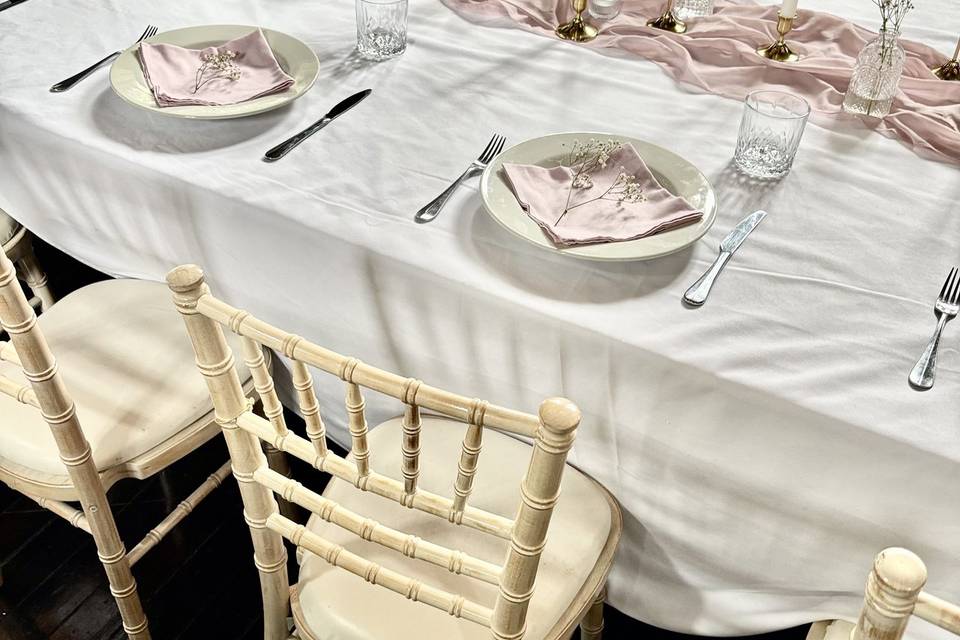 Elegant blush place setting