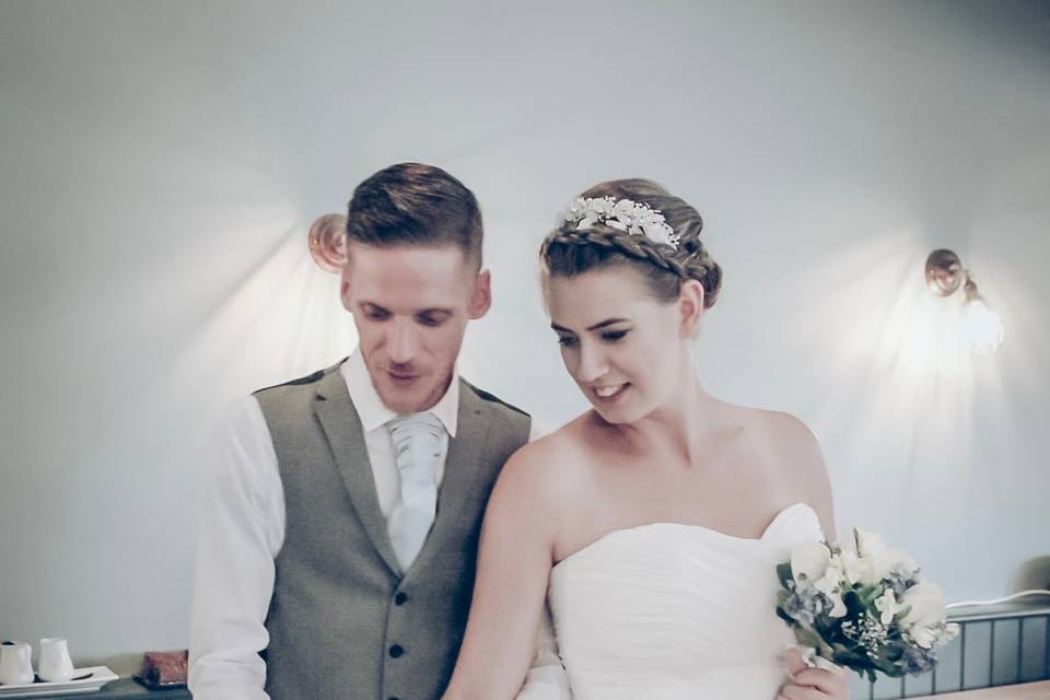 Cutting the cake!