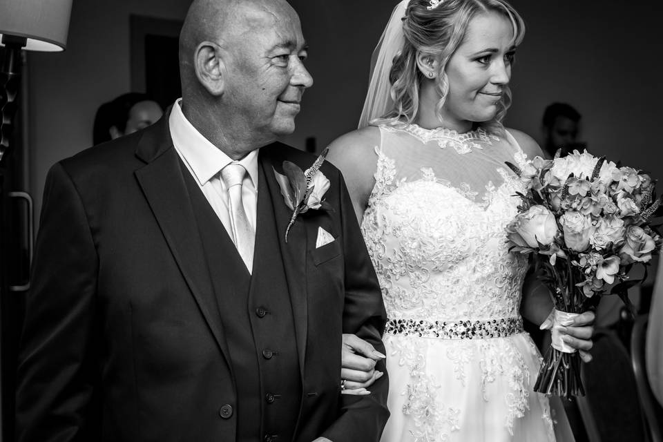 Giving away the bride