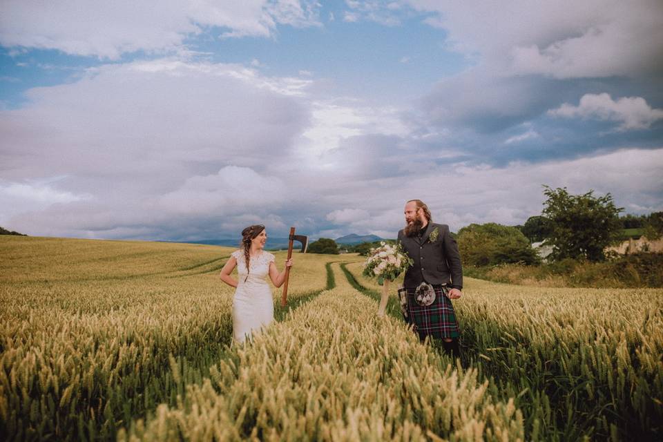 Country Scotland wedding