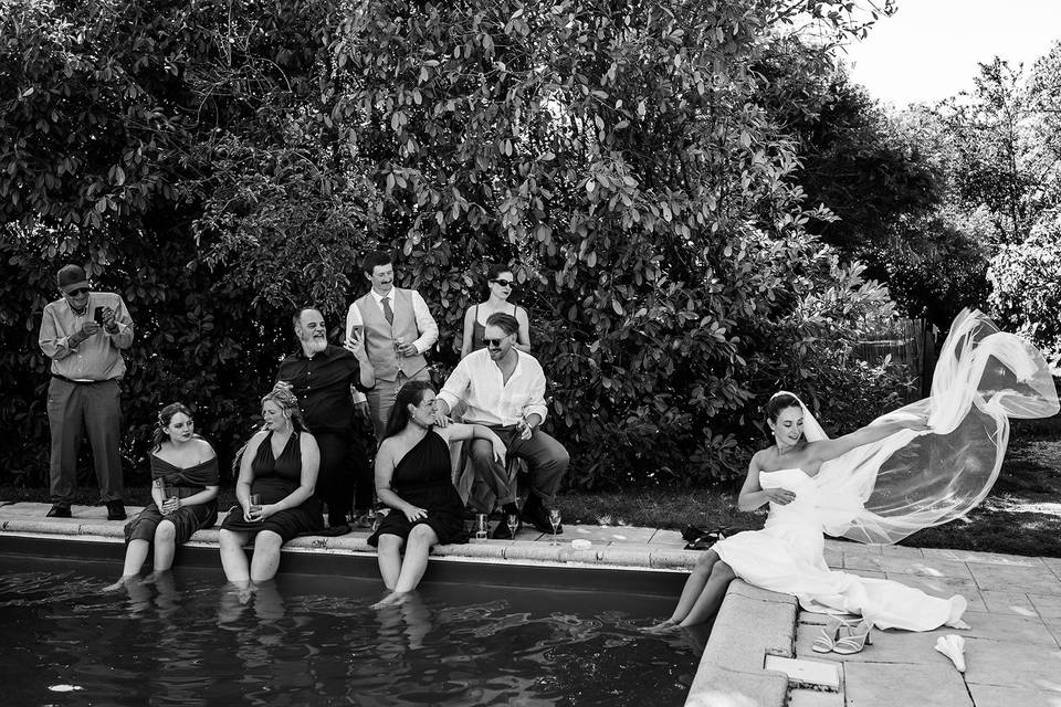 Candid pool moments