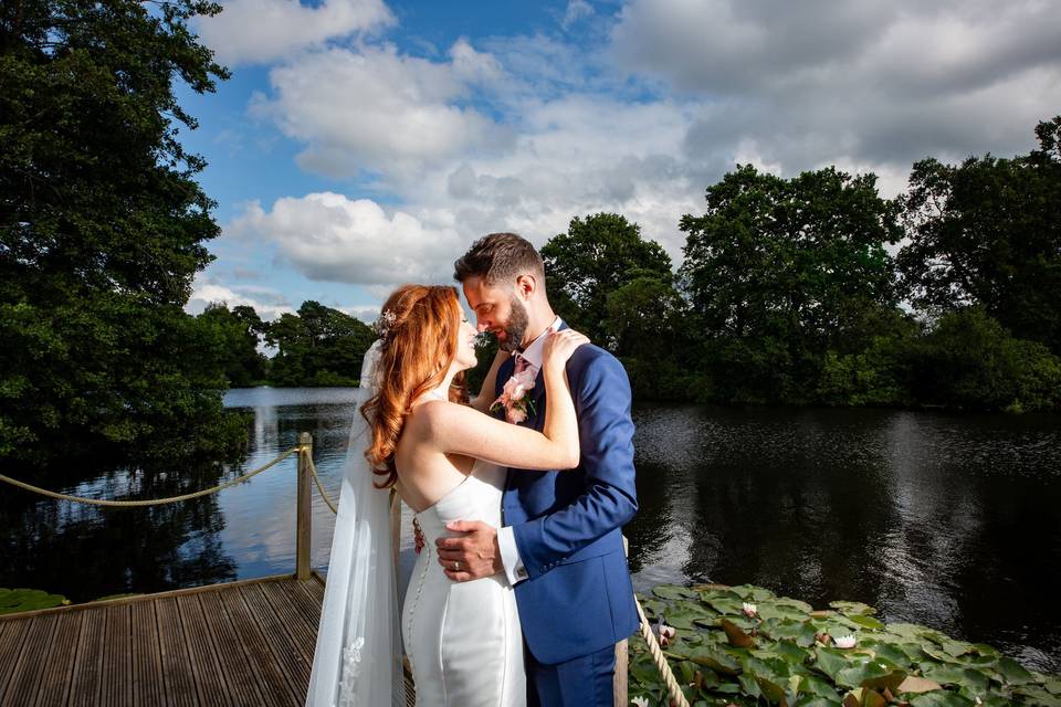 Bride and Groom Jetti and lake