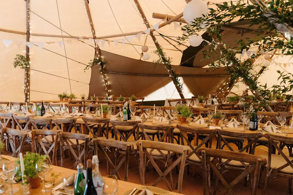 Tipi Interior- C&P Wedding