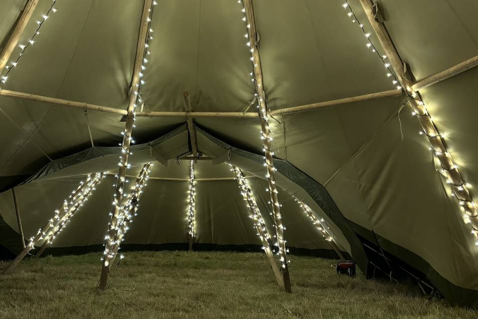 Internal linked tipis for weddings