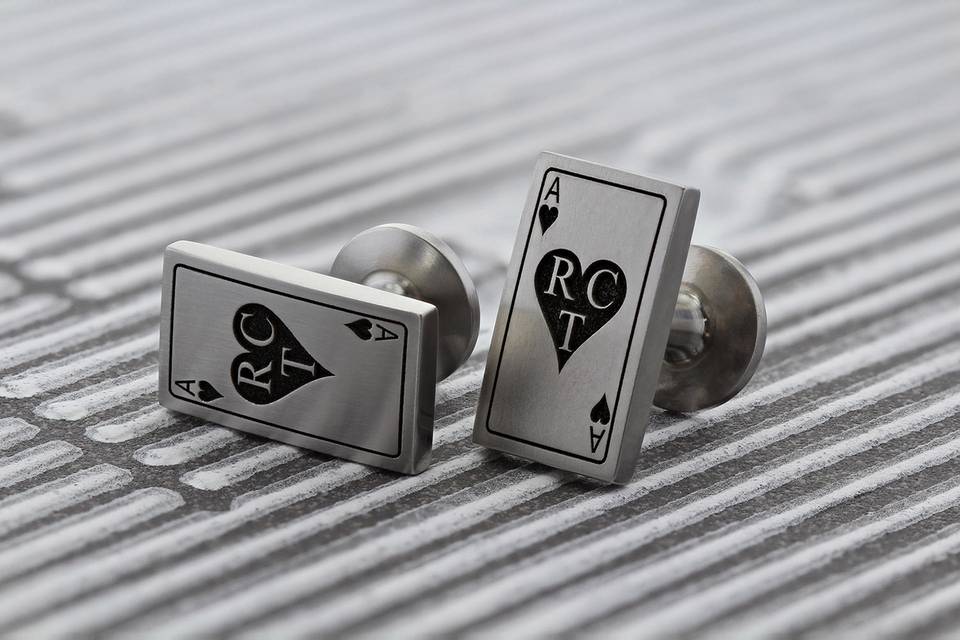 Best man titanium cufflinks