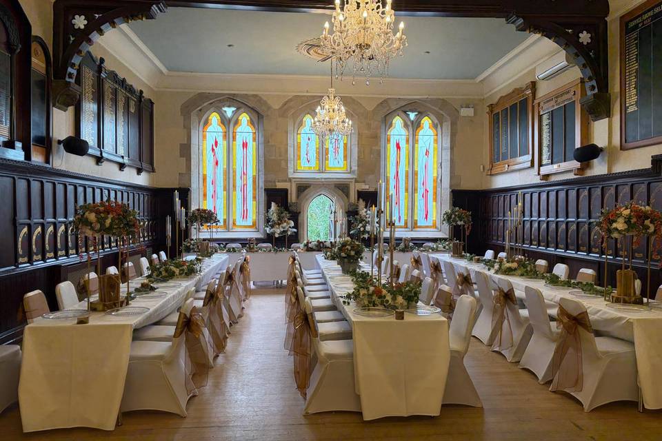 Main Hall with Straight Tables