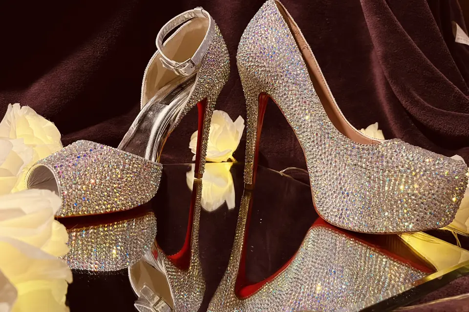glitter louis vuitton heels