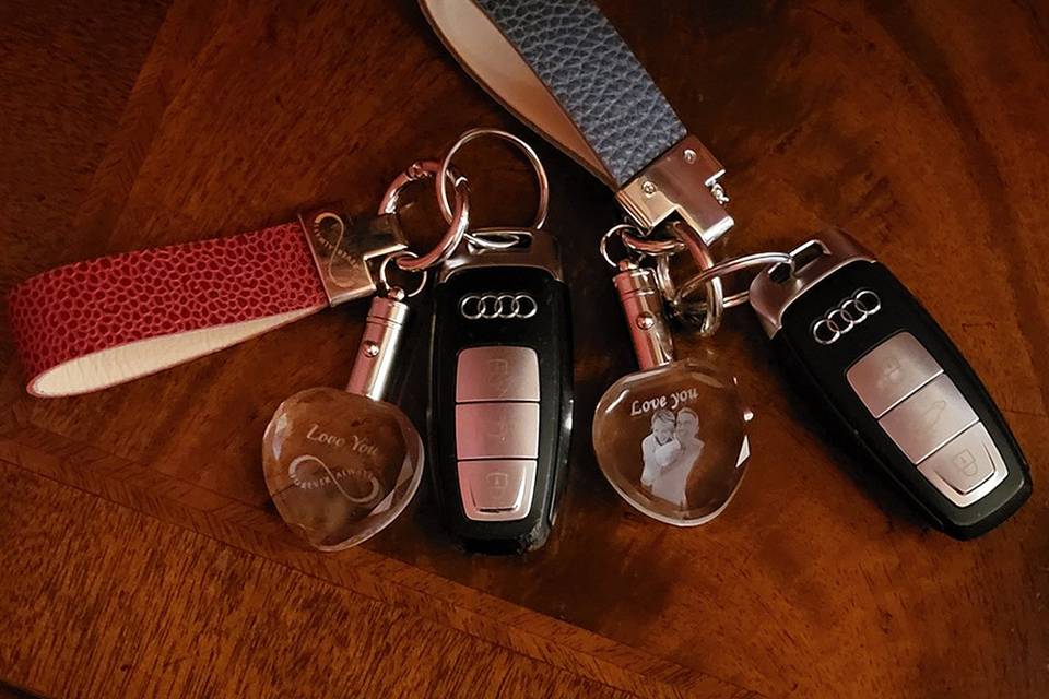 Luxury leather keyrings