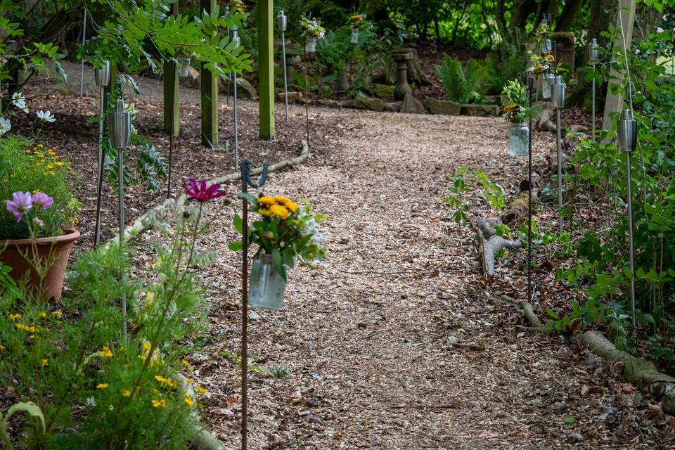 Pathways of flowers