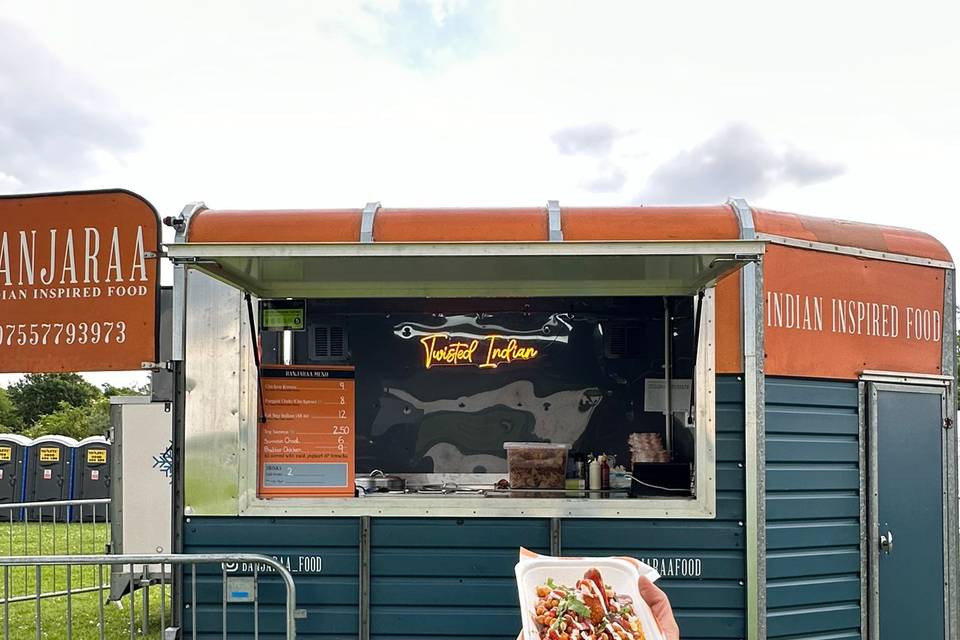 Horse box wedding catering