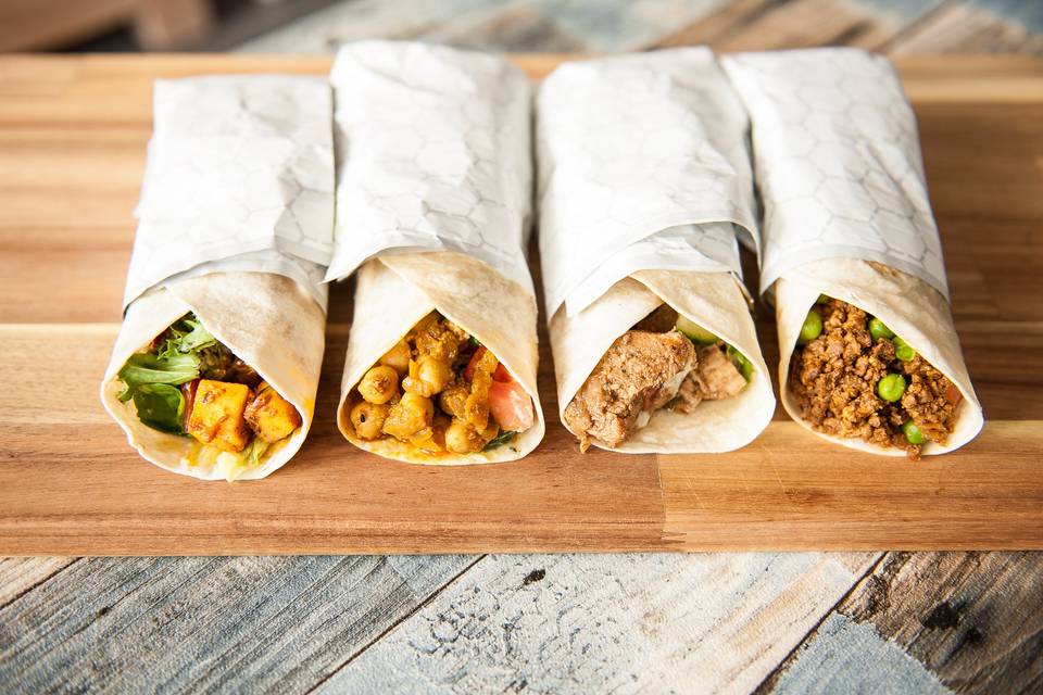 Indian inspired wraps