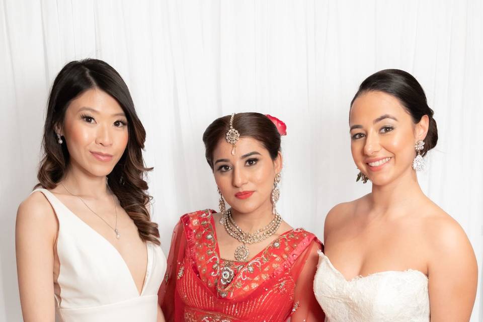 Asian and white dress bridal