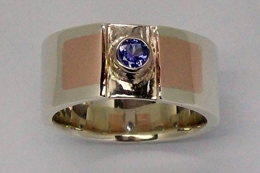 9ct white/rose gold & Tanzanit