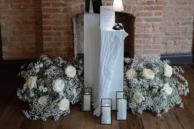 Wedding cake floral decor