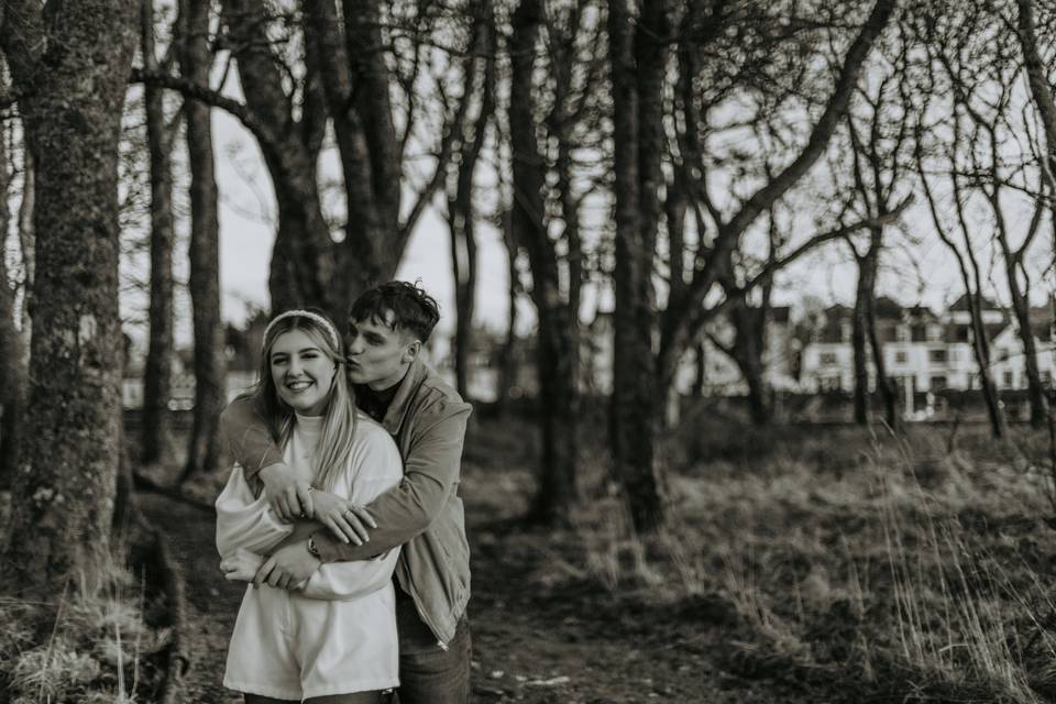 Engagement session outdoors