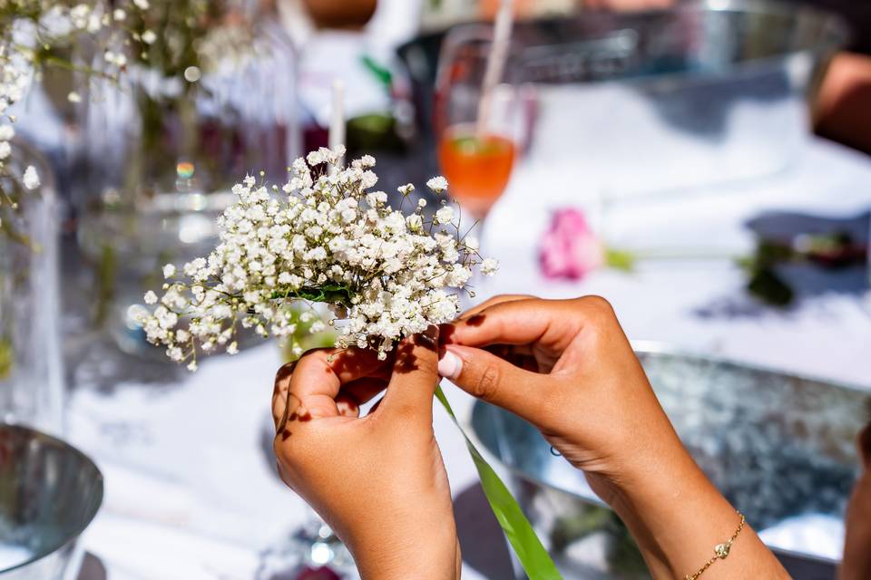 Gypsophila flower crown