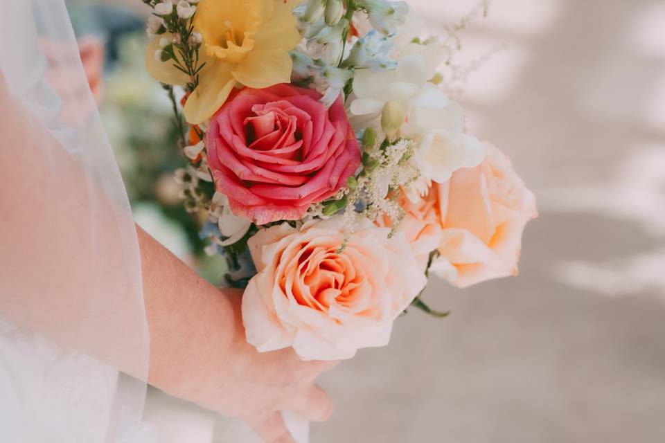 Spring wedding bouquet