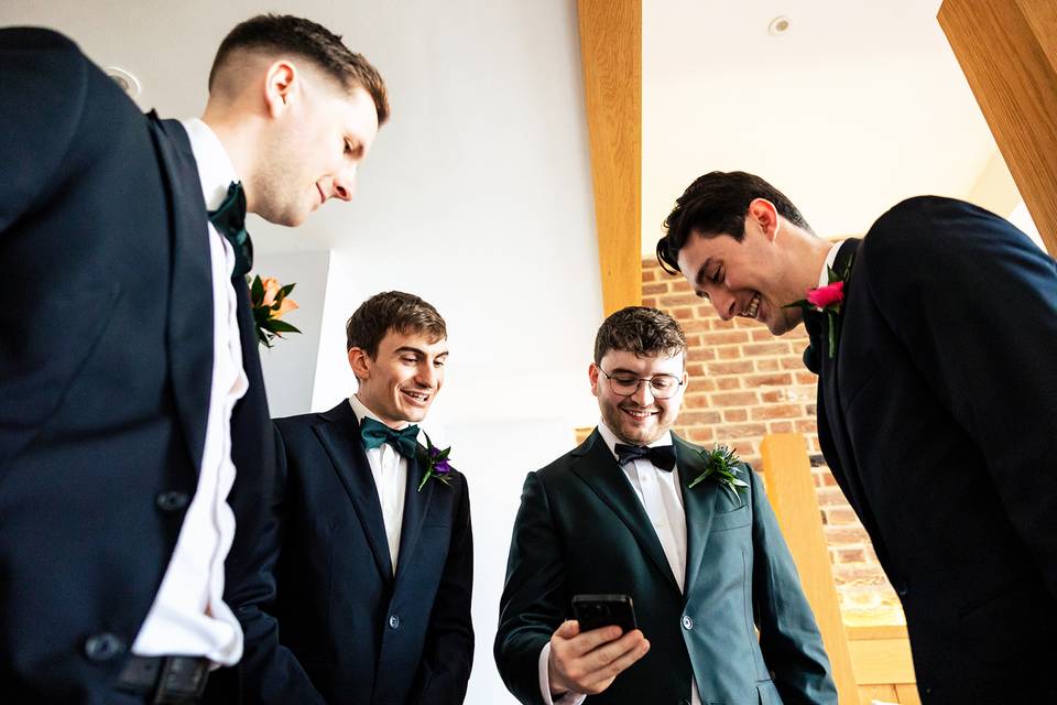 Groom and his groomsmen